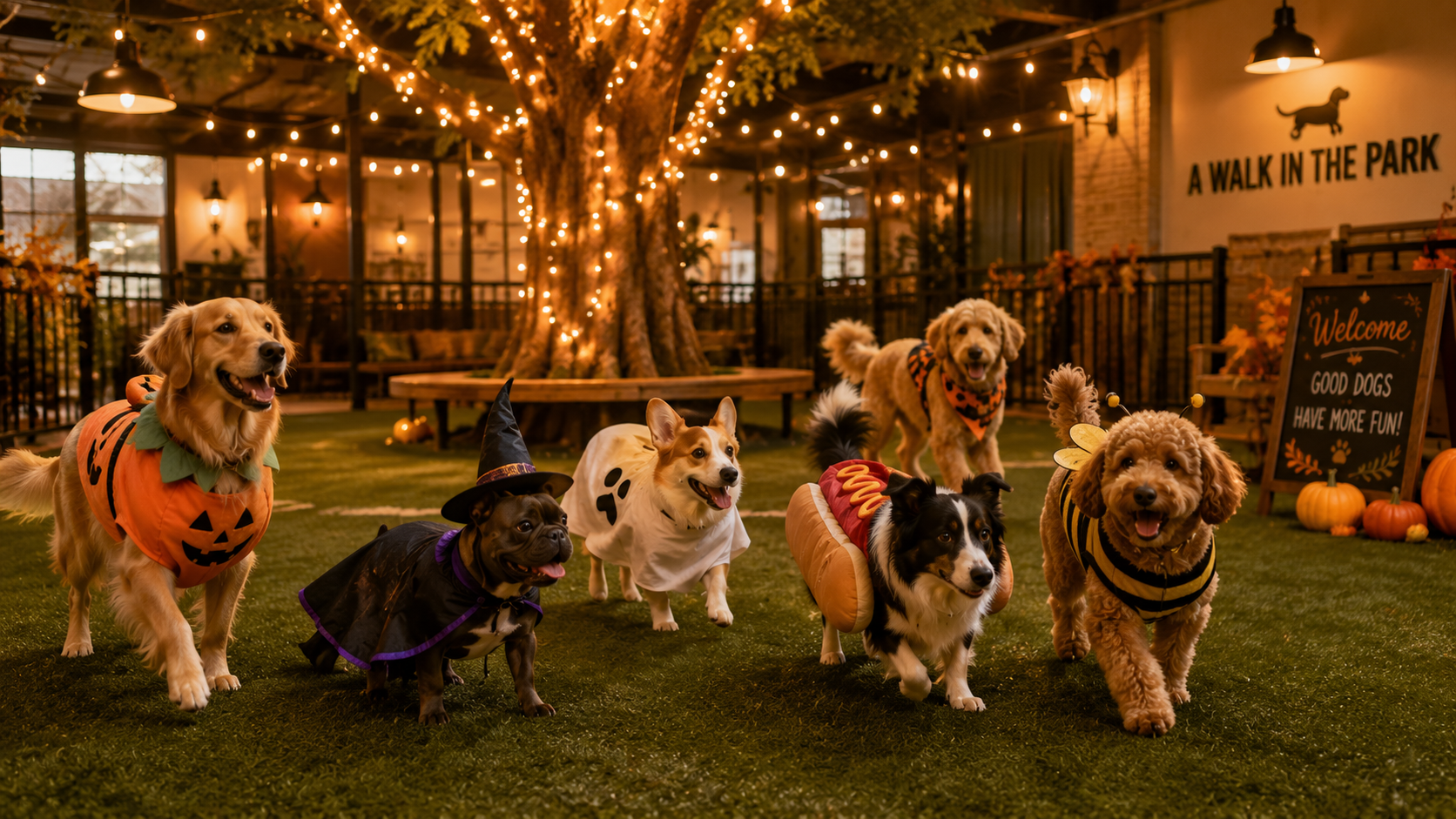 Halloween costume party at A Walk in the Park